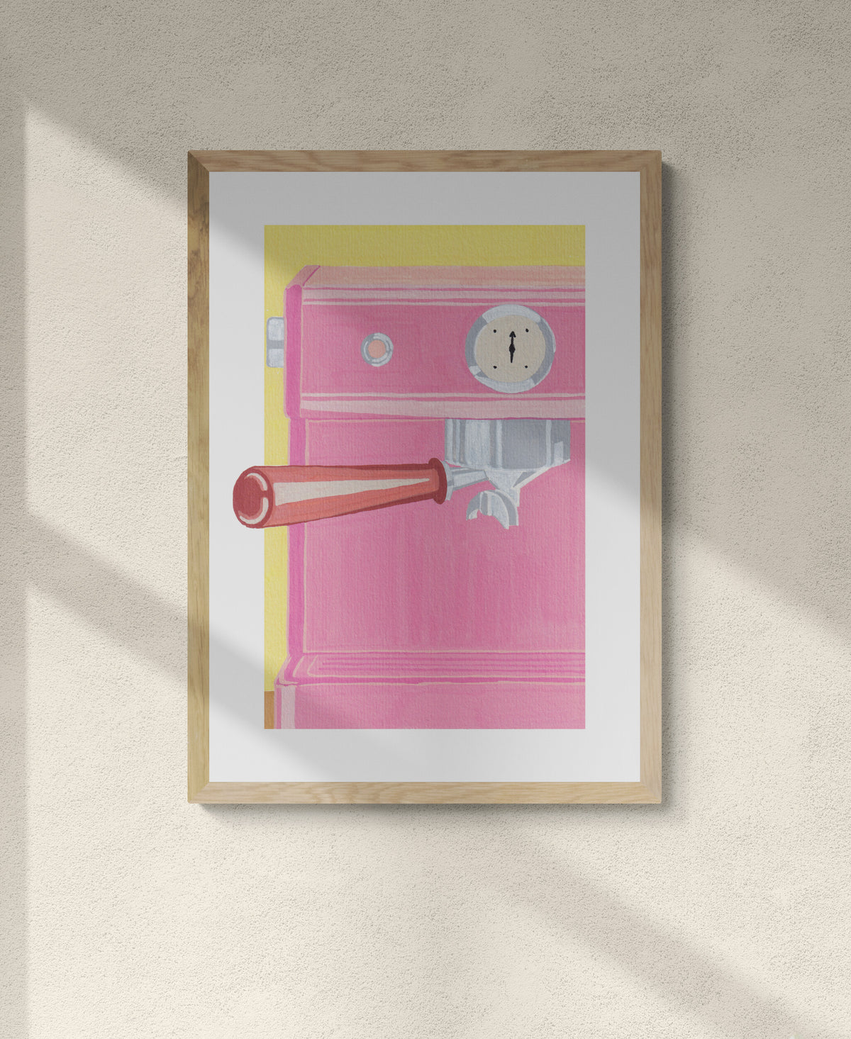Pink Espresso Machine Print