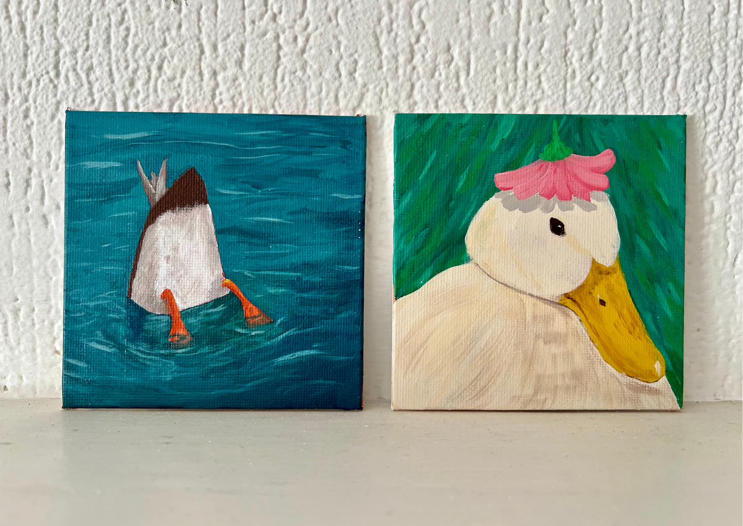 Duck with Flower Hat