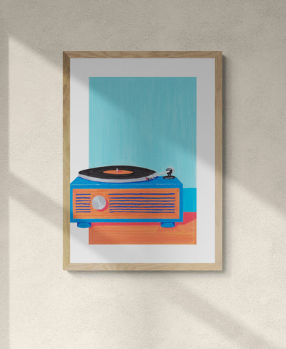 Old Record Player Print