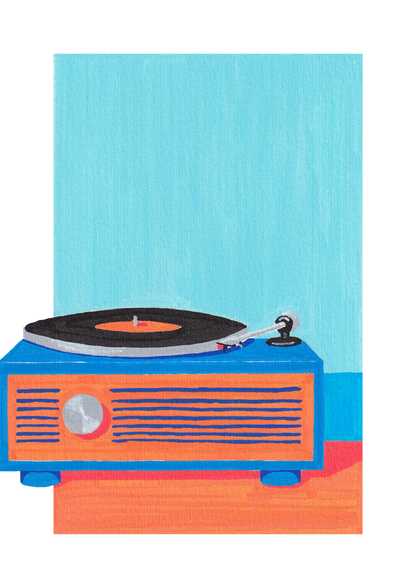 Old Record Player Print