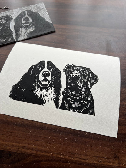 Locals - Max and Monty Lino Print