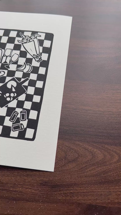 Picnic Lino Print